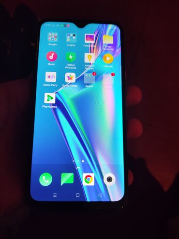 3 sim telefon: Oppo A12, 32 GB, rəng - Göy, Barmaq izi, İki sim kartlı