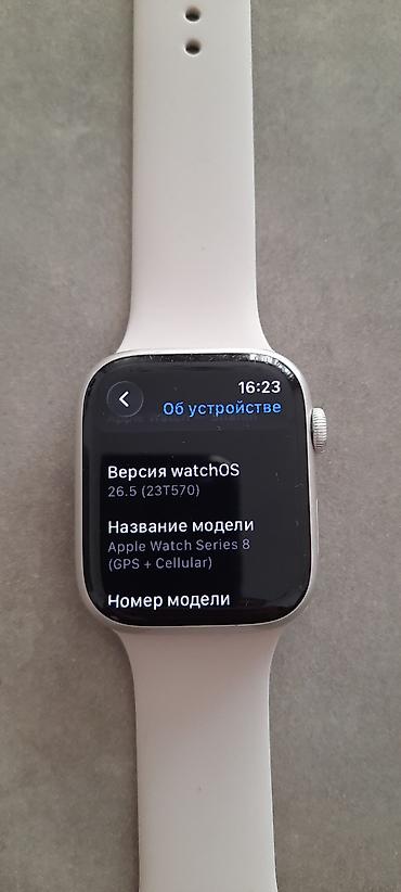 Смарт-часы: Apple watch 8 45mm. Batareya 78%. Karopka ve zaryatka kabeli yoxdu — 3
