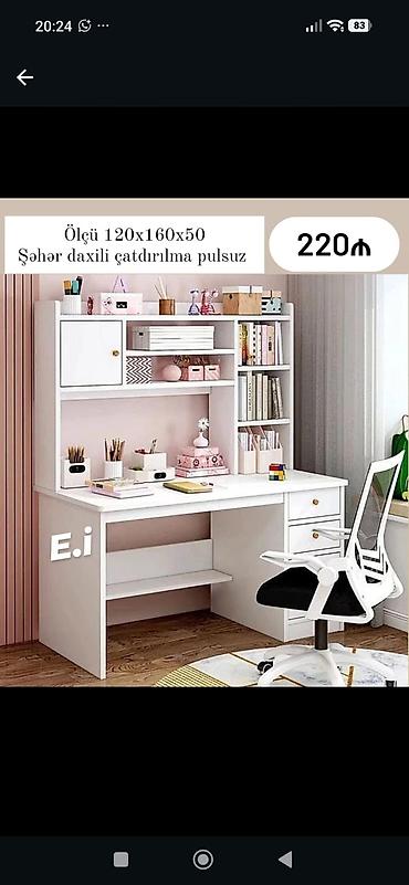 Düz masa, Stulsuz, Polkalı, Siyirməli, Sadə laminat