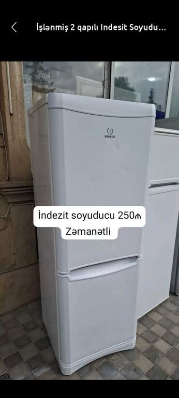 ucuz soyuducu satisi: 2 qapılı Indesit Soyuducu Satılır, rəng - Ağ