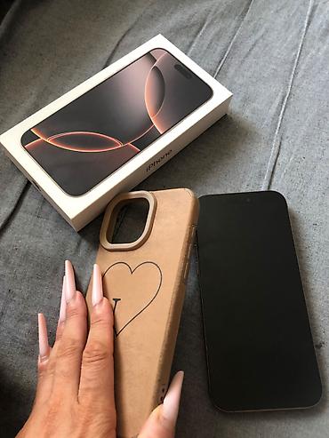ikinci əl iphone 16 pro max: IPhone 16 Pro Max, 256 GB, Desert Titanium, Zəmanət — 6