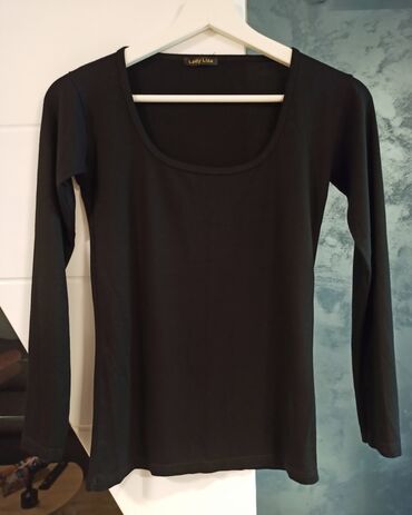 Longsleeves: S (EU 36), M (EU 38), Viscose, Single-colored, color - Black