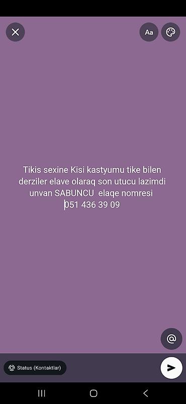 ütücü işi: Tikiş sexinə işçi axtarılır: kişi kostyumu tike bilən dərzilər və — 1