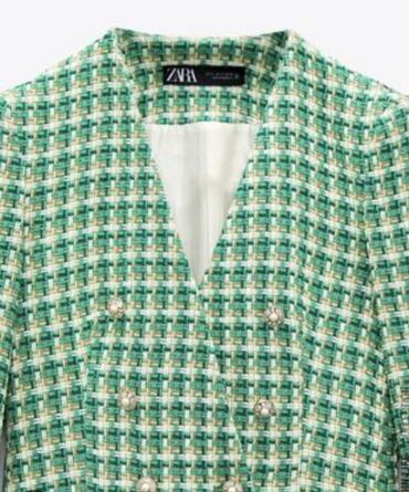 одежда для мужчин: Твидовое платье-пиджак ZARA - Фасон: двубортное платье в стиле жакета