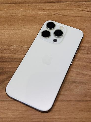 honor 200 pro: IPhone 15 Pro, Б/у, 128 ГБ, White Titanium, Кабель, 85 % — 2
