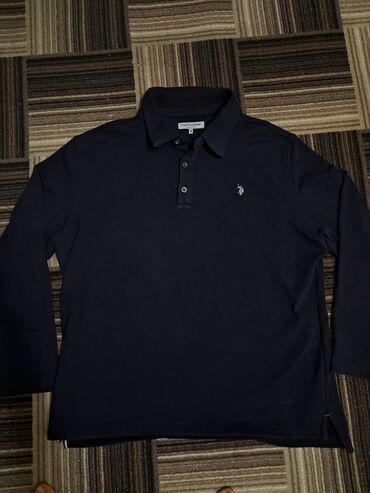 мужские рубашки хлопок: Эркектердин көйнөгү, 2XL (EU 44), Us Polo Assn, Жаңы, түсү - Көк, Өзү алып кетүү