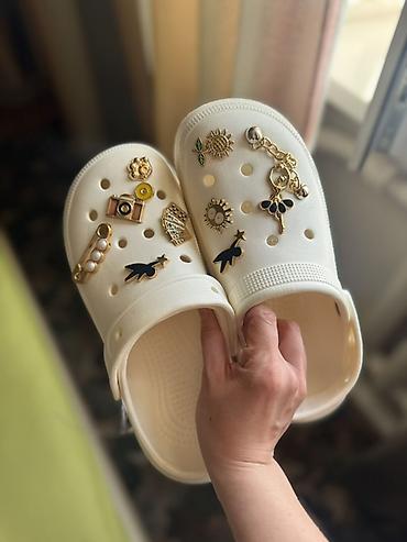 халат тройка: Сабо, 38, 38.5, 39, Crocs, Новый, цвет - Белый, Самовывоз, Платная доставка — 3