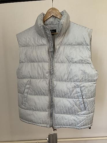 nike tech flece: Пуховая жилетка без рукавов, Диор на 2хл Новая светло‑серая с — 4