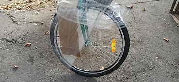 velosiped ramasi 28: Şəhər tipli velosiped – səbətli, 28" təkər - Rəng: yaşıl-ağ — 5