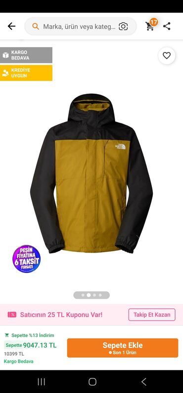 yeni lifcikler: Kurtka, Vetrovka, Payız, The North Face, XL (EU 42)