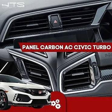 crazy drift: Накладки на панель(торпеду) для Honda Civic Gen 10 0 G10 11PCS-carbon — 2