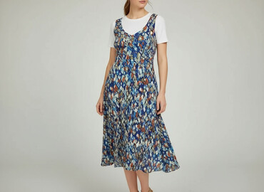 sukienka w geometryczne wzory h m: Women`s dress, size XL (EU 42)