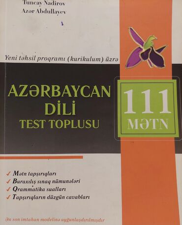 farmakologiya kitabi azerbaycan dilinde: Azerbaycan dili Rm 111 metn. Kitab tezedir, cirigi yoxdu, cavablar