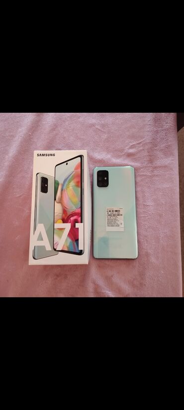Samsung: Samsung Galaxy A71, 128 GB, rəng - Göy, İki sim kartlı