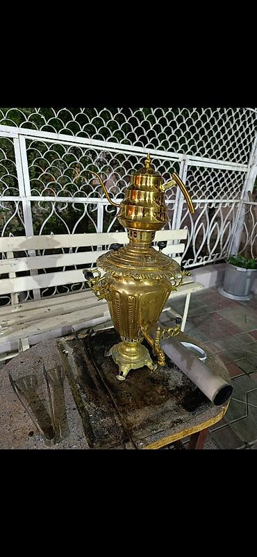 samovar mis: Mis samovar – klassik kömür/sobadan yanan model - Material: tam mis — 1