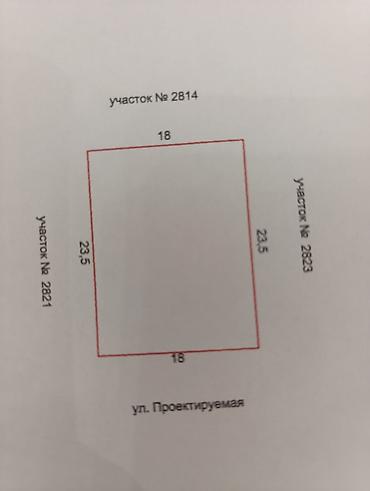 земельный участок в оше: 4 соток, Для строительства, Красная книга — 2