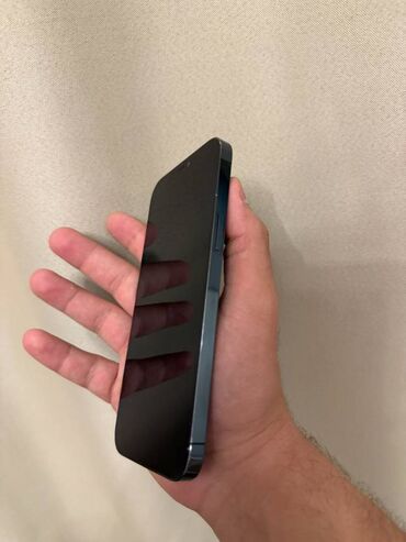 Apple iPhone: IPhone 12 Pro Max, 256 GB, Pacific Blue, Zəmanət, Face ID, Sənədlərlə