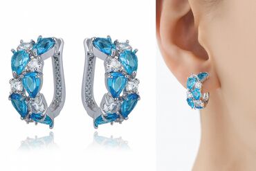 золотой серги: Роскошные серьги с кристаллами Swarovski — элегантное украшение