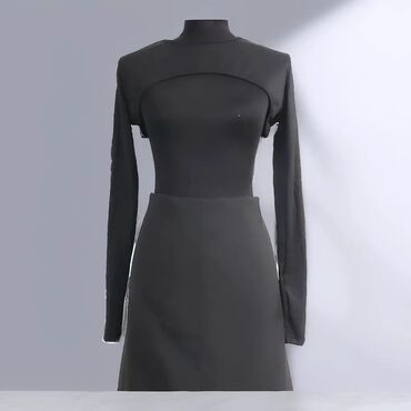 женская блузка без рукавов: Рукава под платье в чёрном цвете. 📍 Если платье с короткими рукавами