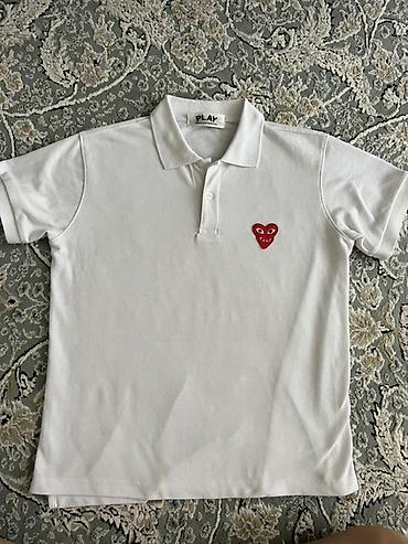 Белое поло PLAY Comme des Garçons - Классический крой с отложным