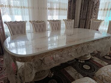 клуч набор: Стол и стул для зала, Новый, Самовывоз, Платная доставка, цвет - Бежевый