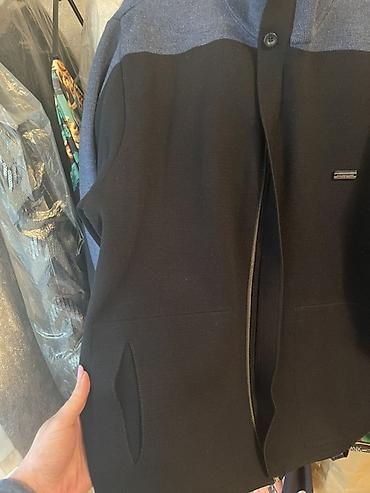 ag jaket: Kişi üçün trikotaj jaket/kardiqan - Rəng: tünd göy (yuxarı hissə və — 3