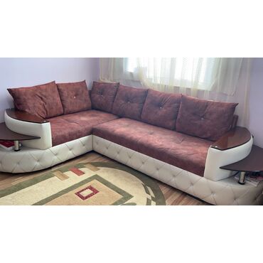 Mebel: Künc divan, İşlənmiş, Açılan, Çatdırılma yoxdur