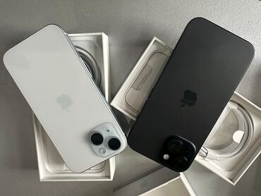 Apple iPhone: IPhone 15, Б/у, 128 ГБ, Черный, Зарядное устройство, Кабель, Коробка, 100 %