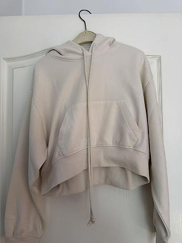 half zip dzemper: ZARA ženska dukserica s kapuljačom - Model: kratka (cropped) — 1