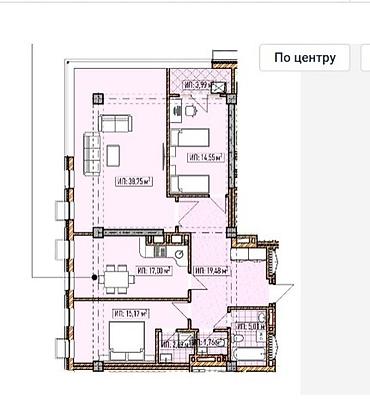 пш метр: 3 бөлмө, 118 м², Элитка, 14 кабат, Даяр ПСО (өзү оңдоп түзөтүп бүтүү үчүн) — 1