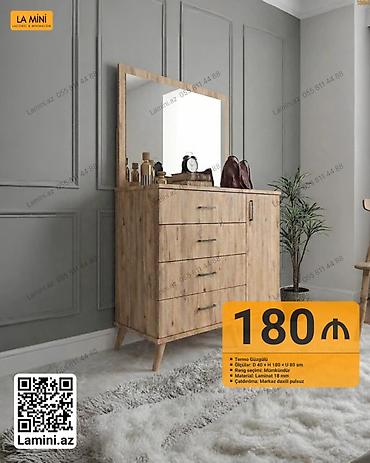 Komodlar: Termo güzgülü komod/dresser - Ölçülər: D 40 × H 180 × U 80 sm - Rəng — 1