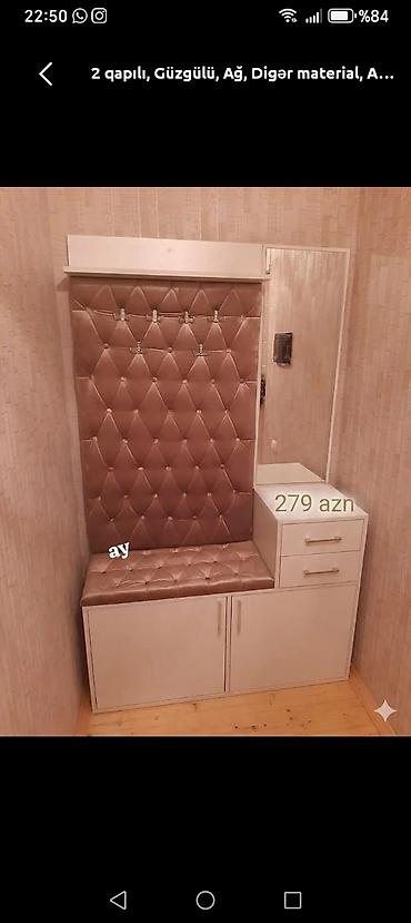 пуф в прихожую: Dəhliz üçün kompakt divar askısı və oturacaq dəsti. - 2 qapılı alt — 1