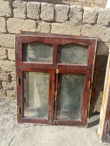 sade darvaza sekilleri: Taxta çərçivəli 4 ədəd pəncərə dəsti 1 - Material: ağac çərçivə