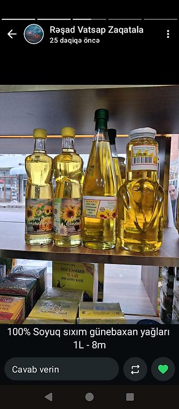 ilan yağı qiyməti: Günəbaxan yağı, 1 l — 1