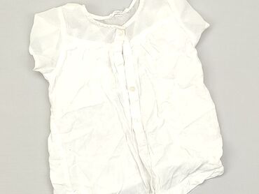 koszula ze stójką krótki rękaw: Koszula 1.5-2 lat, stan - Dobry, wzór - Jednolity kolor, kolor - Biały