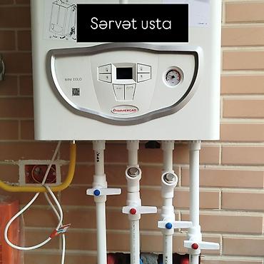 İstilik sistemi: Kombi sisteminin cekilmesi.kanalzasiya sistemleri.Divar ici unitaz ve — 30