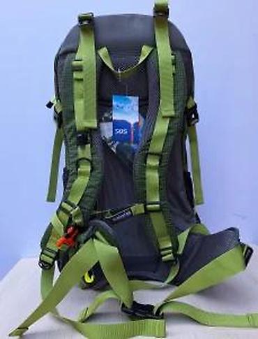 Sportske torbe i rančevi: Planinarski/trekking ranac Adventure 50L – maslinasto zeleni sa fluoro — 9