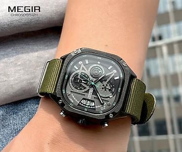 Aksesuarlar: MEGIR Chronograph kişi qol saatı - Brend: MEGIR - Funksiyalar — 1