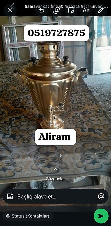 samovar 10 litre: Mis samovar – klassik rus üslubunda, soba tipli - Material — 1