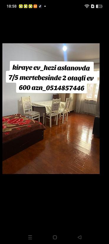 Kiraye ev_hezi aslanovda 7/5 mertebesinde 2 otaqli ev 600 lalafo.az -da Kiraye ev_hezi aslanovda 7/5 mertebesinde 2 otaqli ev 600
