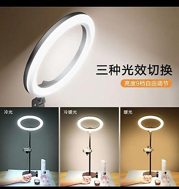 hoco eq34 plus: Профессиональный настольный штатив с кольцевой LED‑лампой и держателем — 4
