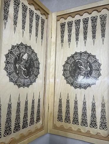 İdman və istirahət: Ağacdan hazırlanmış çoxfunksiyalı nərd–şahmat dəsti - Material: təbii — 2