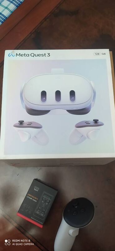 Video oyunlar üçün aksesuarlar: Meta Quest 3 VR eynəyi – 128 GB Super veziyetdedi yeniden seçilmir — 4