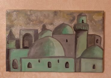 ad yazilan sekiller: Içerişeher. Yagli boya. Ramkasiz.10 azn
18x28 sm