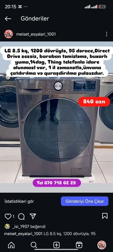 Paltaryuyan maşınlar: Paltaryuyan Anbardan satiş.Qimətlər aşagida qeyd olunub.Ünvana — 89