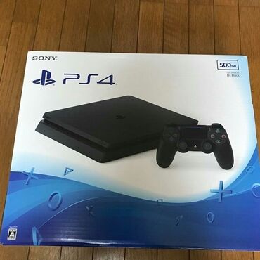 PS4 (Sony Playstation 4): PlayStation 4 slim model 500GB yaddaş 2pult 5oyun karobka sunur kabel