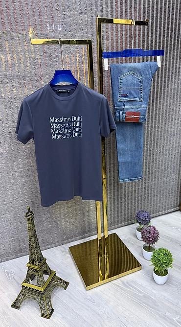 Kişi geyimləri: Kişi T‑shirt kolleksiyası Brend variantları: - Massimo Dutti qısaqol — 1