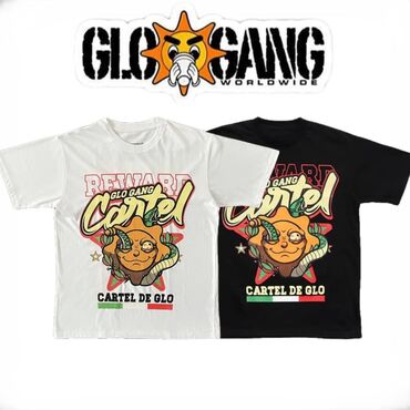 полиэтиленовые перчатки: Футболка Glo Gang☀️ Цена - 1450сом Размеры - M, L, XL, 2Xl На заказ