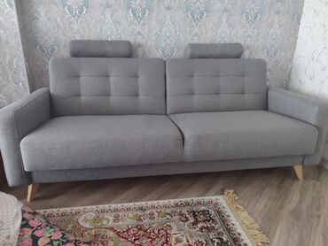 диван новый раскладной: Цвет - Серый, Новый