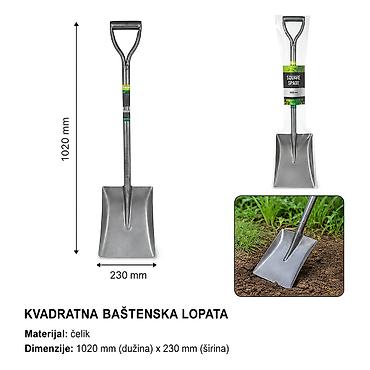 KMT Drška gvozdena poluga ravna glava 9364364 Kvadratna baštenska